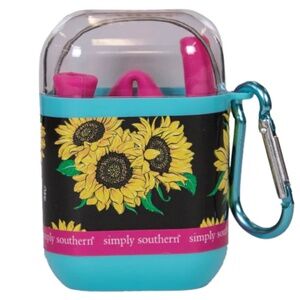 NEW SUNFLOWER Simply Southern Reusable Straw in plastic case